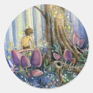 Sticker Rond Whisperes forestières