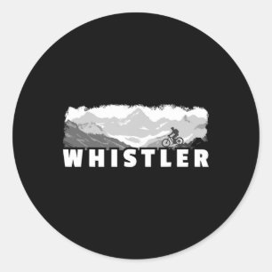 Sticker Rond Whistler Colombie-Britannique Canada Vélo Tout Ter