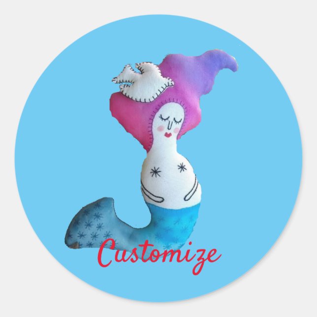 Sticker Rond White Dove Mermaid Thunder_Cove (Devant)
