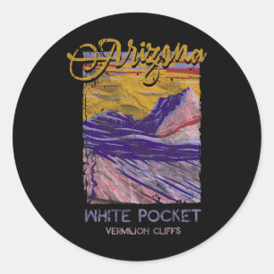 Sticker Rond White Pocket Vermilion Cliffs Az Arizona Grand Can