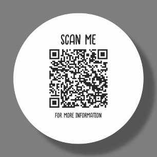 Sticker Rond White QR Code Scan For More Information