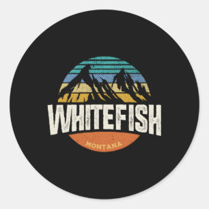 Sticker Rond Whitefish Montana Outdoor
