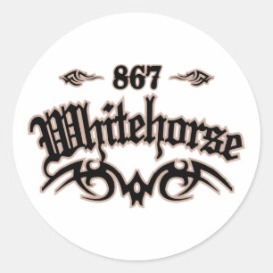 Sticker Rond Whitehorse 867
