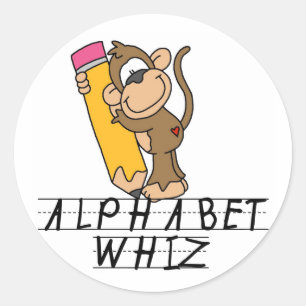 Sticker Rond Whiz d'alphabet