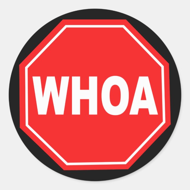 Sticker Rond whoa (Devant)