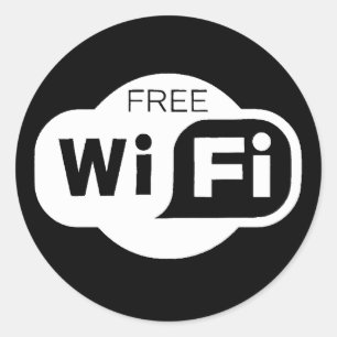 Sticker Rond Wi-Fi gratuit