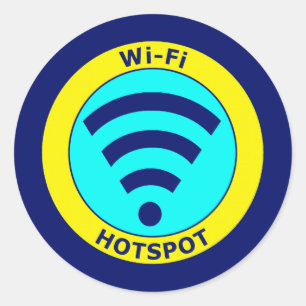 Sticker Rond Wi-Fi Hotspot