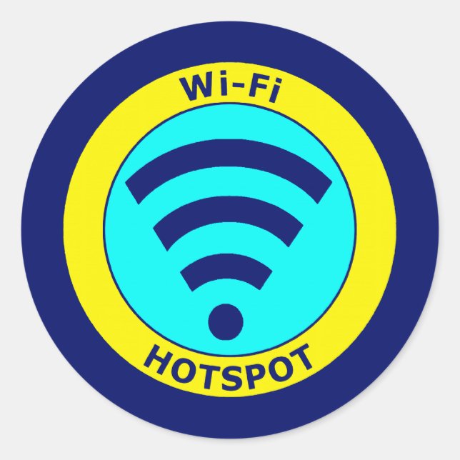 Sticker Rond Wi-Fi Hotspot (Devant)