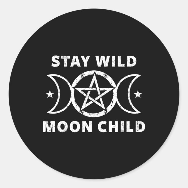 Sticker Rond Wiccan Wicca (Devant)