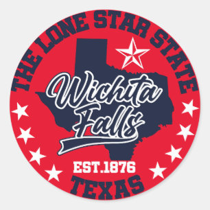 Sticker Rond Wichita Falls, Texas