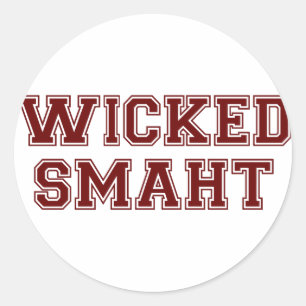 Sticker Rond Wicked Smart (Smaht) College Boston