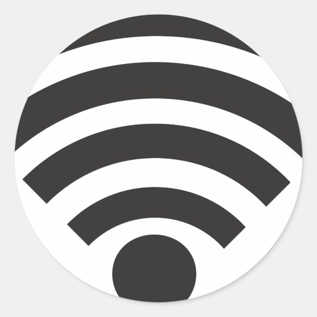 Sticker Rond Wifi network symbol (Devant)