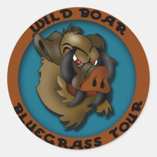 Sticker Rond Wild Boar Bluegrass Tour