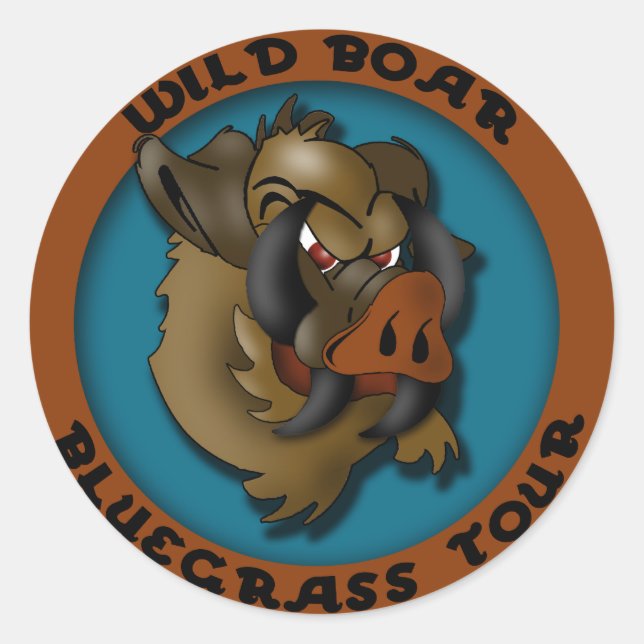 Sticker Rond Wild Boar Bluegrass Tour (Devant)