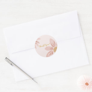 Sticker Rond Wild Daisy Boho Merci Cadeau