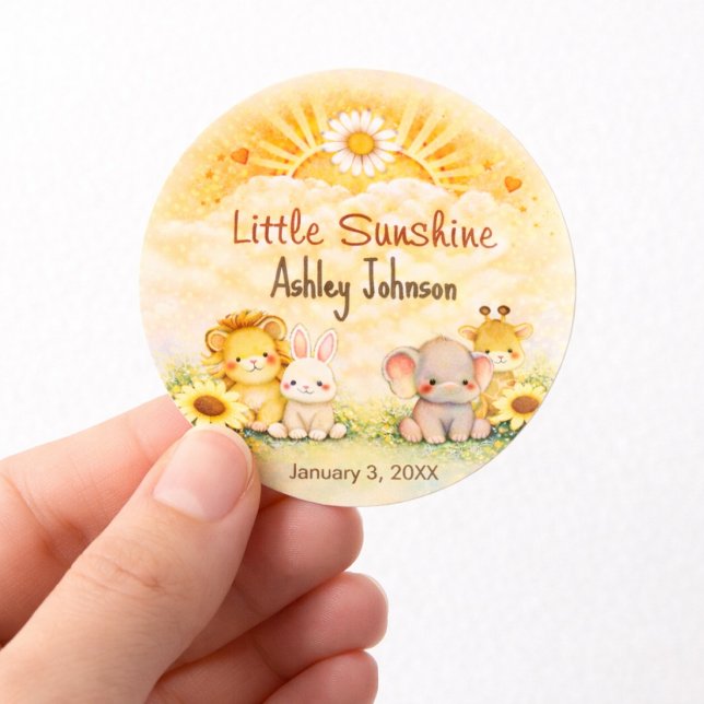 Sticker Rond Wild Jungle Sunshine Adventure Style (Créateur téléchargé)
