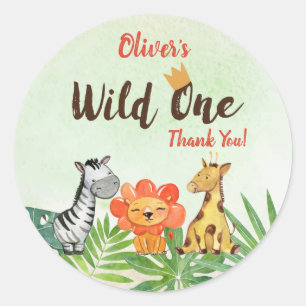Sticker Rond Wild One, Merci Safari