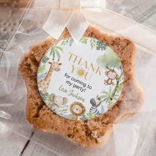 Sticker Rond Wild One Safari Animaux Anniversaire