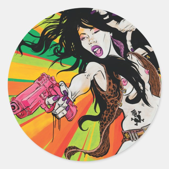 Sticker Rond Wild Wild East (Devant)