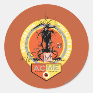 Sticker Rond WILE E. COYOTE™ Acme - 68% de chances que vous soy
