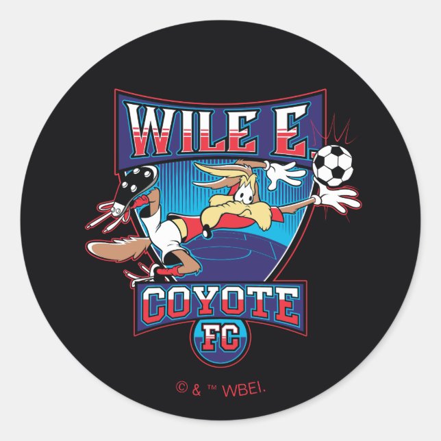 Sticker Rond WILE E. COYOTE™ Football Club Badge (Devant)