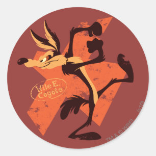 Sticker Rond WILE E. COYOTE™ Préparation À L'Exécution
