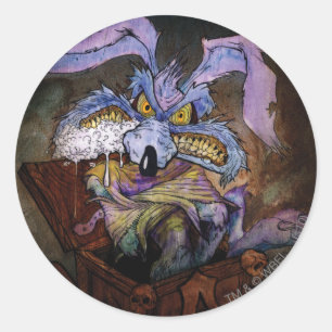 Sticker Rond WILE E. COYOTE™ Un tourbillon dans la boîte