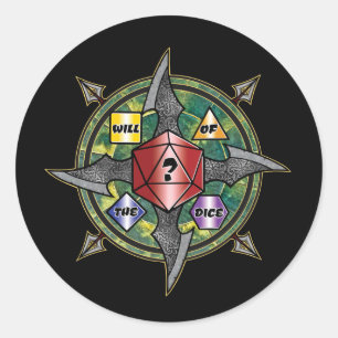 Sticker Rond Will de l'autocollant Dice