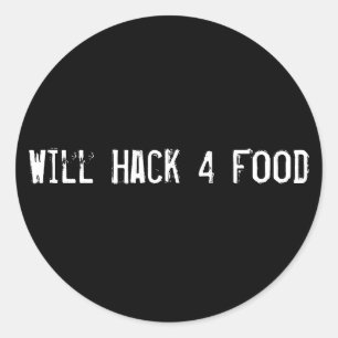 Sticker Rond Will Hack 4 nourriture