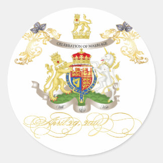 Sticker Rond Will+Kate Memorabilia, couleur personnalisable!