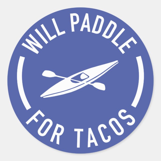 Sticker Rond Will Paddle Pour Tacos (Devant)