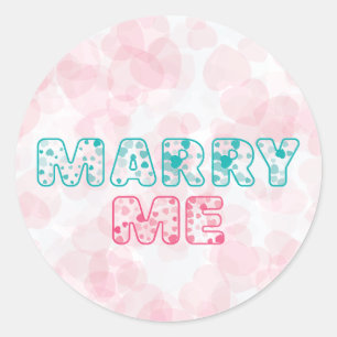 Sticker Rond Will You Marry Me 