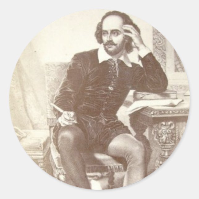 Sticker Rond Willaim Shakespeare (Devant)