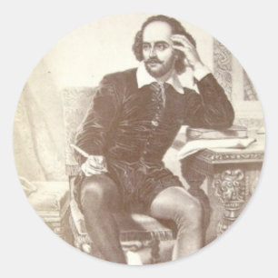 Sticker Rond Willaim Shakespeare