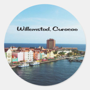 Sticker Rond Willemstad Curacao
