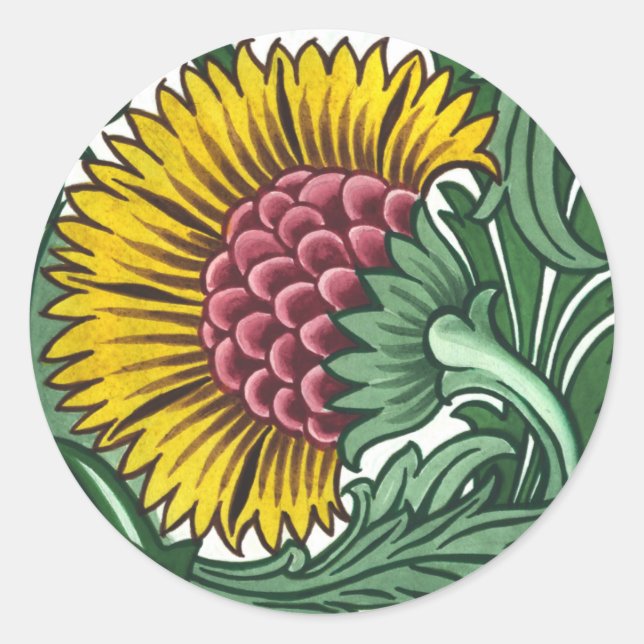Sticker Rond William de Morgan Tile (Devant)