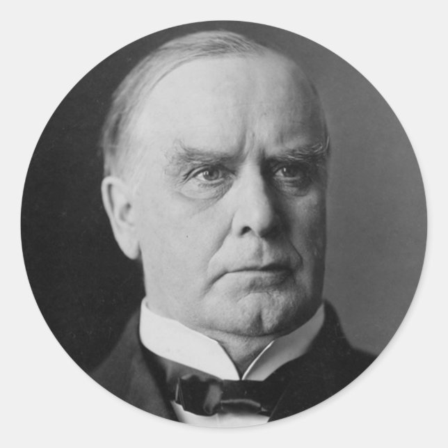 Sticker Rond William Mckinley 25 (Devant)