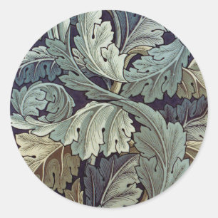 Sticker Rond William Morris Acanthus Feuilles