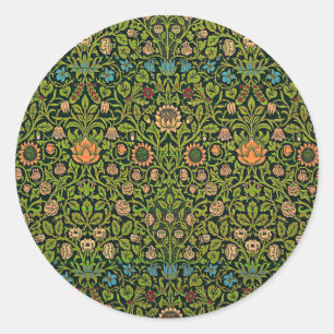 Sticker Rond William Morris - Ancolie, vert foncé, Case-Mate