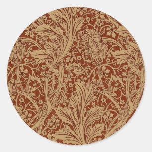 Sticker Rond William Morris Arcadia Floral Garden Fleur Classiq