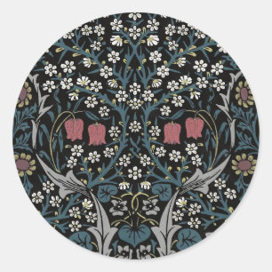 Sticker Rond William Morris Blackthorn Floral Art Nouveau