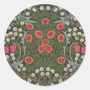 Sticker Rond William Morris Blackthorn Garden Flower Classic