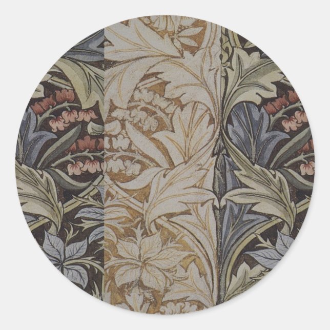 Sticker Rond William Morris Bluebell Tapestry Design (Devant)