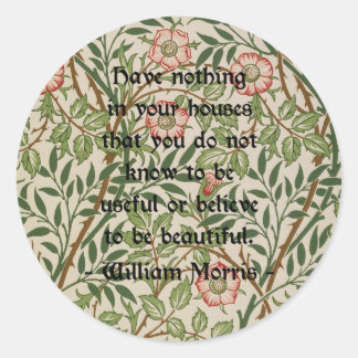 Sticker Rond William Morris Citation