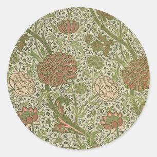 Sticker Rond William Morris Cray Fleur de Sage Floral Botanique