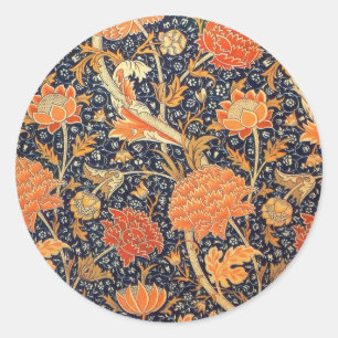 Sticker Rond William Morris Cray Floral Art Nouveau Motif