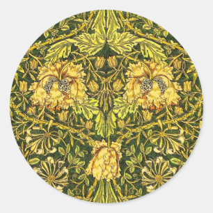 Sticker Rond William Morris Golden la lèche de miel