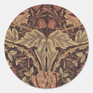 Sticker Rond William Morris Honeysuckle Classic English Art