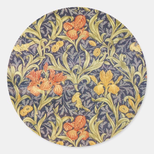 Sticker Rond William Morris Iris (Devant)