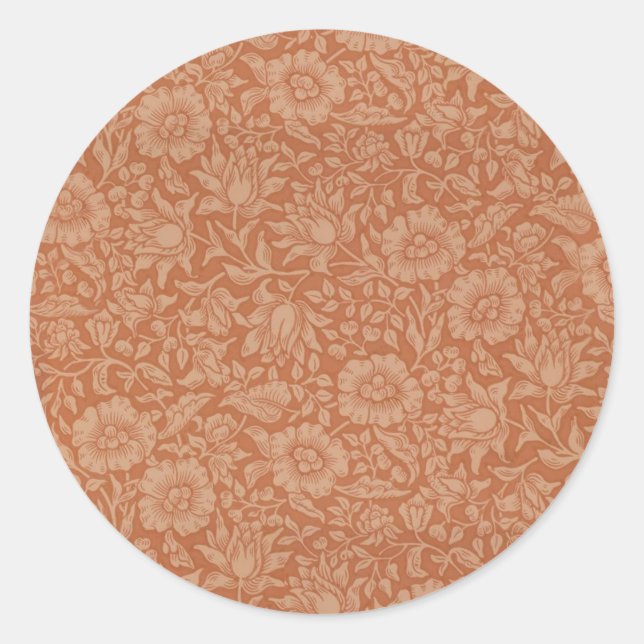 Sticker Rond William Morris Mallow Fond d'écran floral (Devant)